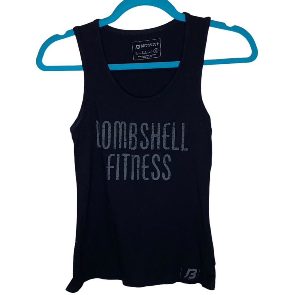 Bombshell Fitness Tank Top Black Athletic Gym Workout Women's‎ Small